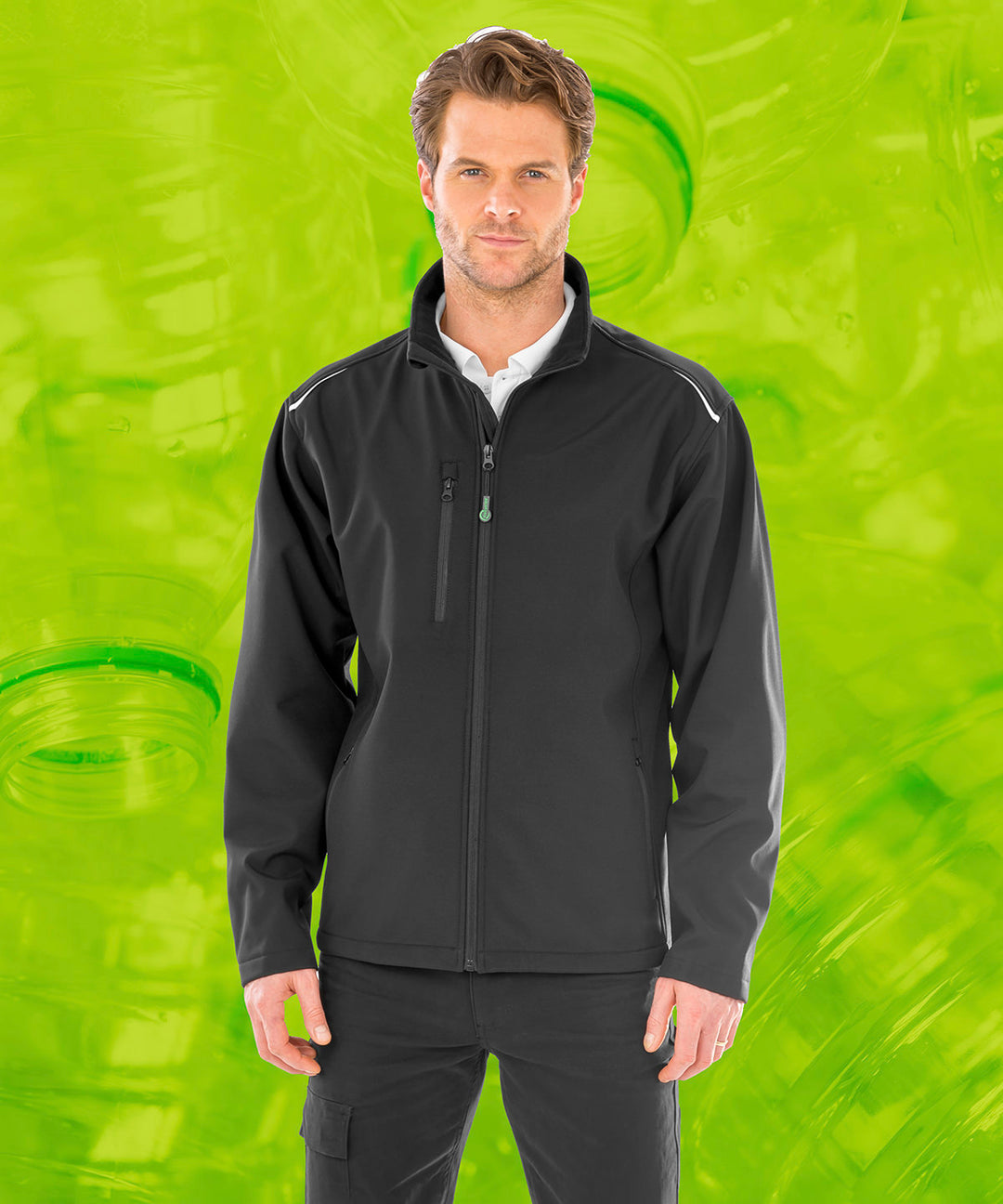 Recycled 3-layer printable softshell jacket