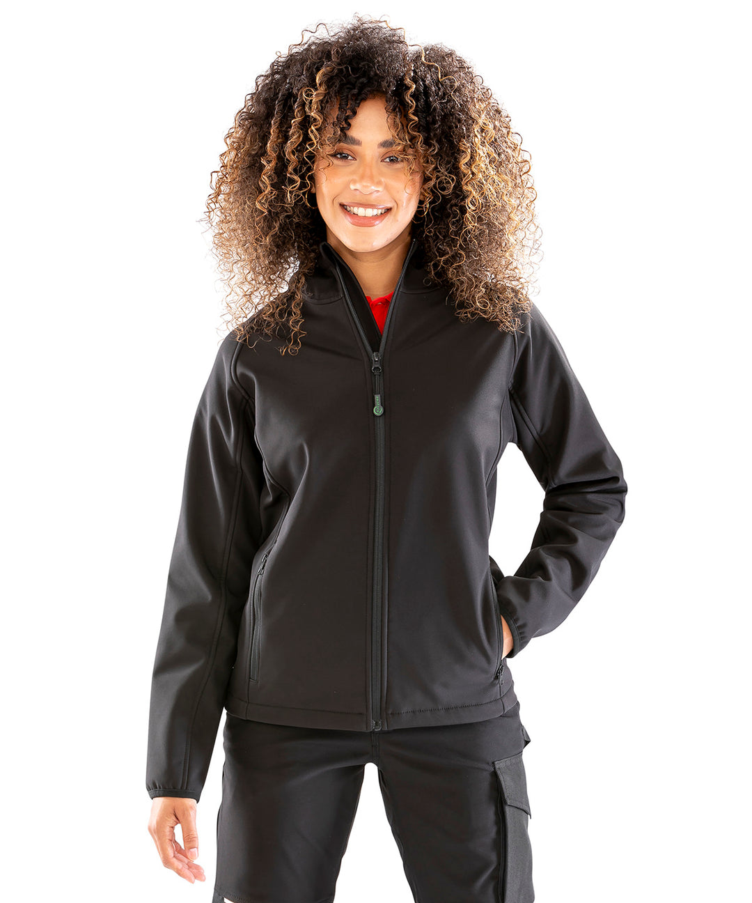 Women?s recycled 3-layer printable hooded softshell