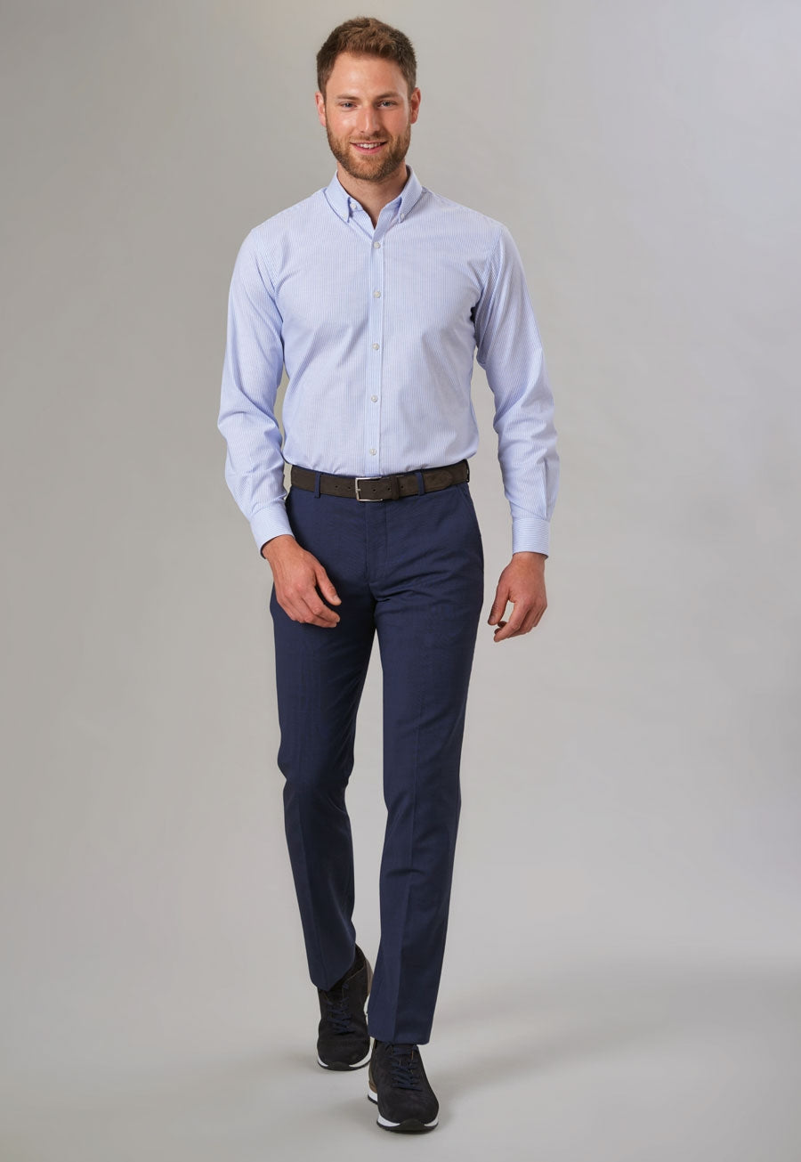 Cassino Slim Fit Trouser (Navy Check)