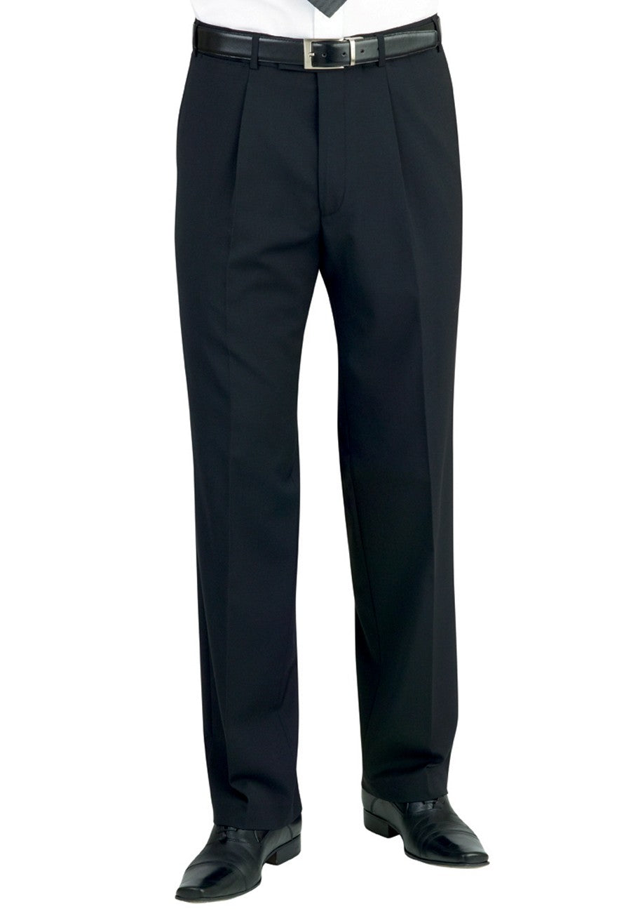 Imola Single Pleat Trouser (Black)