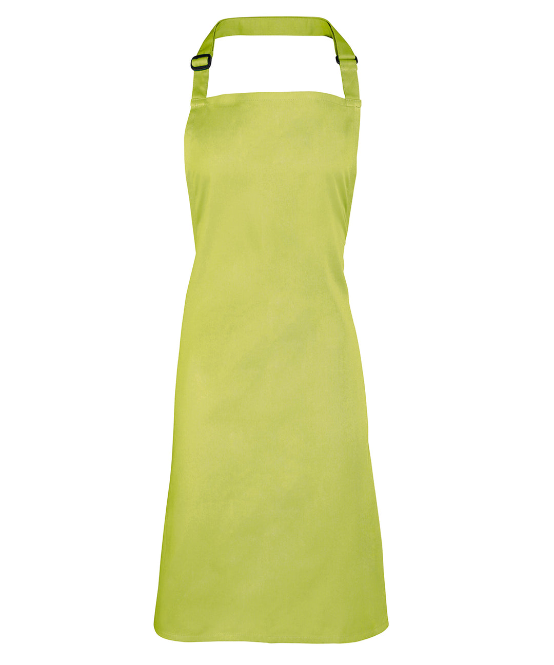 a lime green apron on a white background