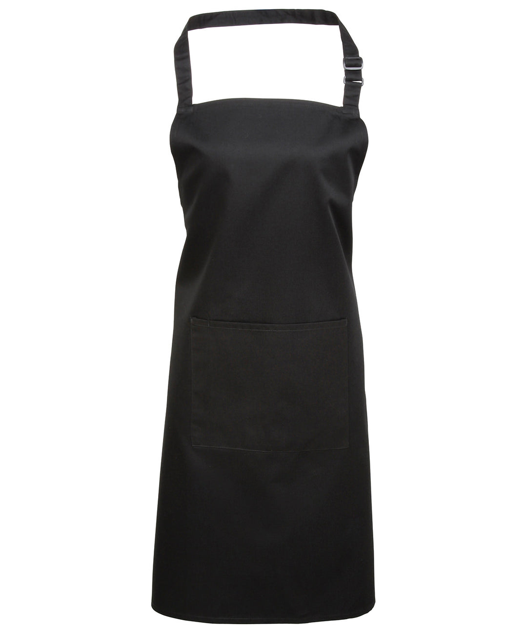 a black apron on a white background