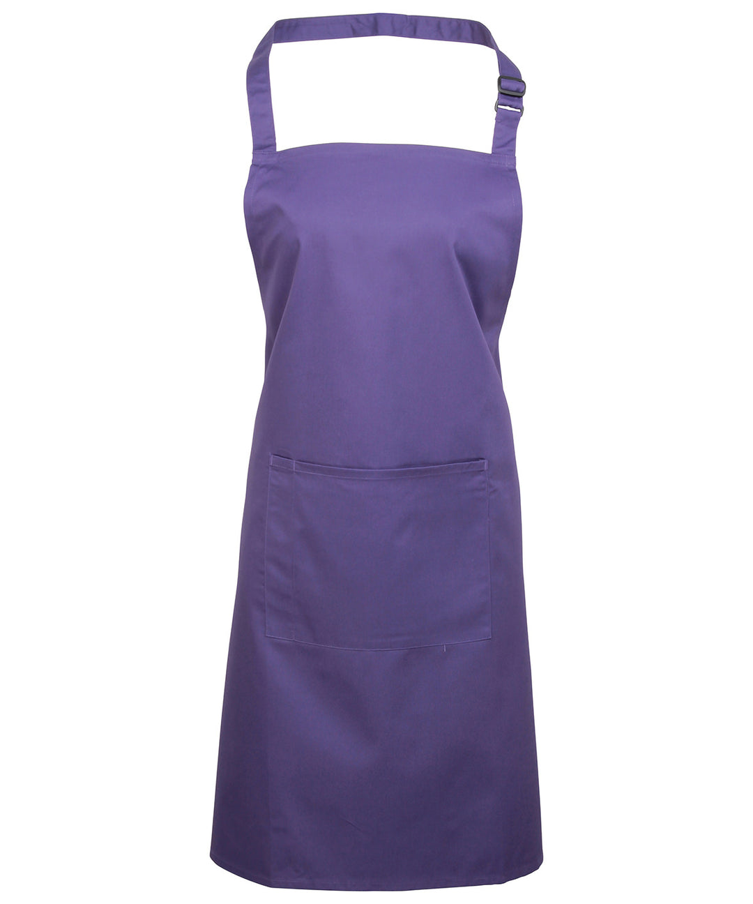 a purple apron on a white background