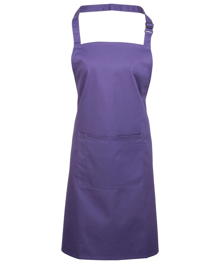 a purple apron on a white background