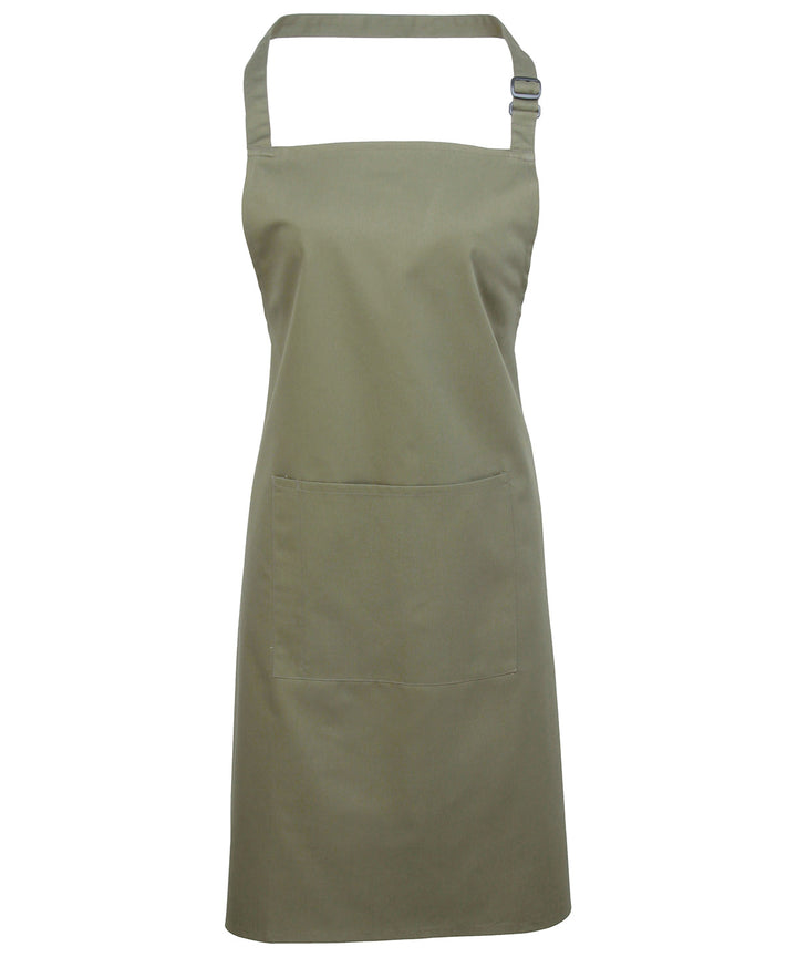 a tan apron on a white background